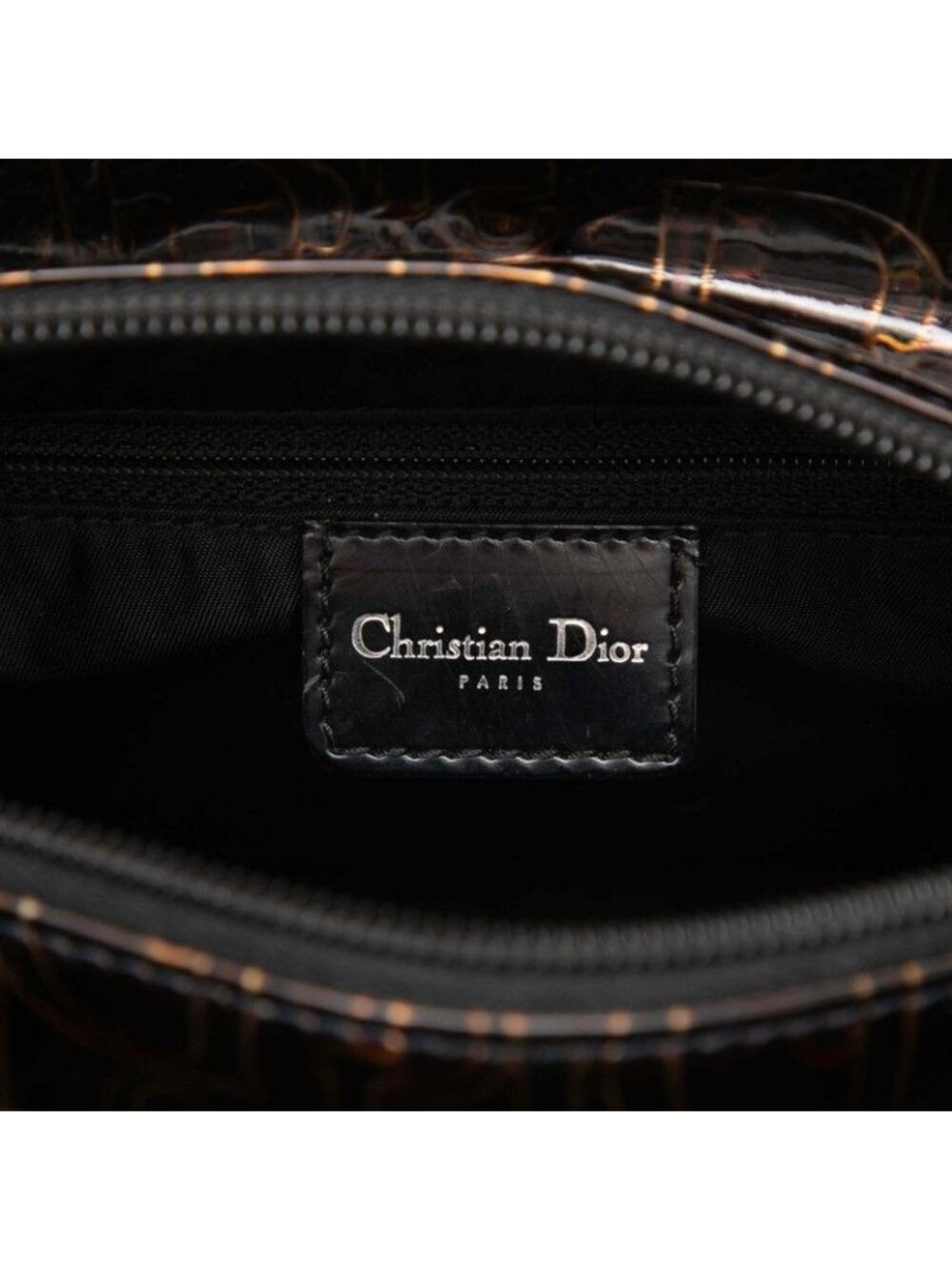Dior Trotter Lady Dior 2-Way Shoulder Bag Brown Patent Leather - Picture 5 of 7